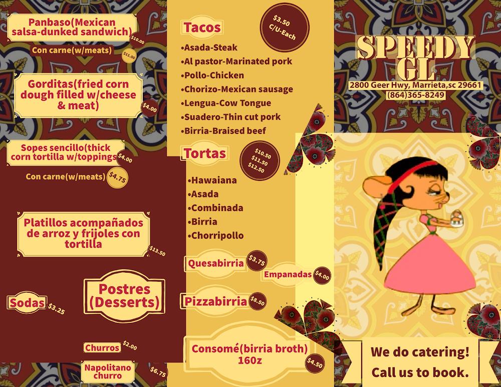 Speedy GL tacos and catering Menu image 4